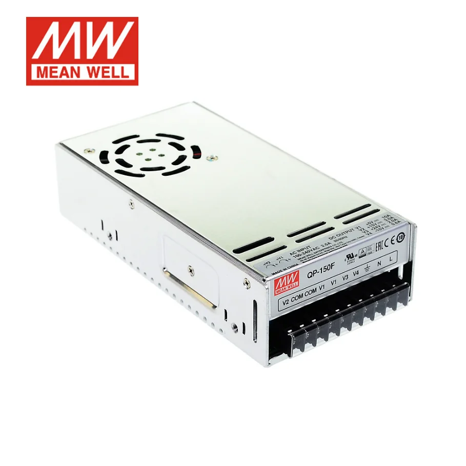 QP-150C The Mean Well USA QP-150C is an enclosed AC/DC converter with 153W power output. It features chassis mount, adjustable output, PFC, and universal input.