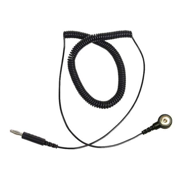 04538 COIL CORD 10' 4MM SNAP 1MEG BK
