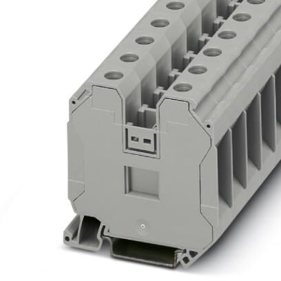 UT35 The Phoenix Contact UT35 is a feed-through terminal block designed for DIN rail mounting. It features a screw connection and supports a wide range of wire sizes.