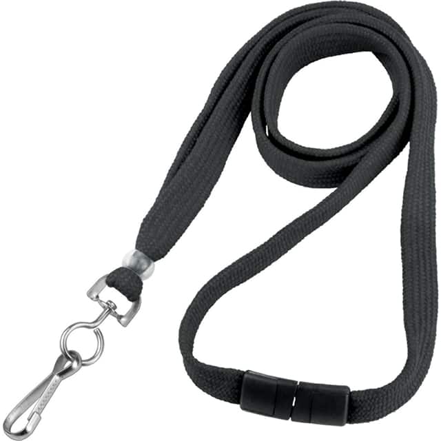 69764 BREAKAWAY LANYARD-SWIVEL/BLACK