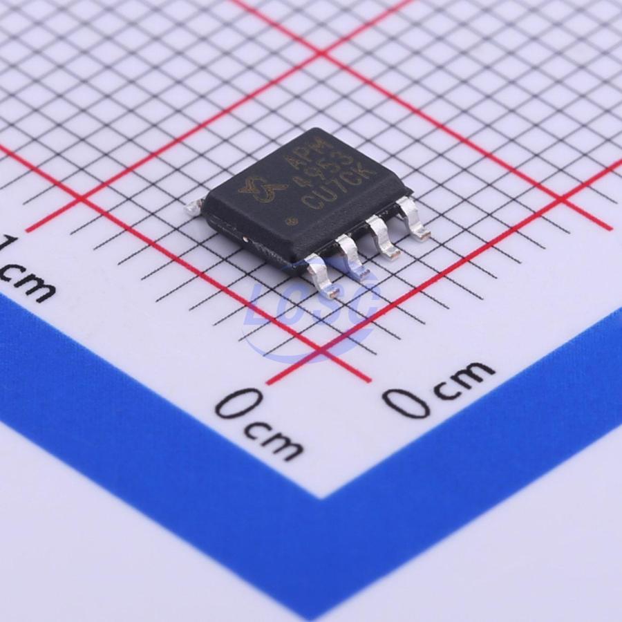 APM4953KC-TRG The APM4953KC-TRG is a MOSFET from ANPEC Electronics. It features RoHS3 compliance and an MSL rating of 1 Unlimited.