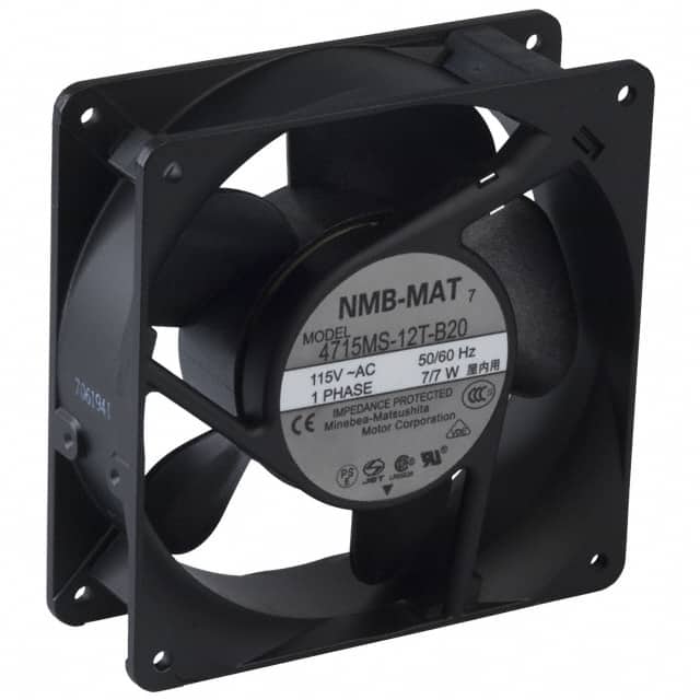 4715MS-12T-B20-A00 FAN AXIAL 119X38MM 115VAC TERM