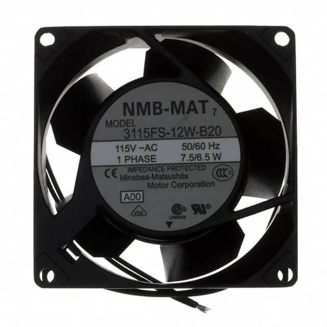 3115FS-12W-B20-A00 FAN AXIAL 80X38MM 115VAC WIRE