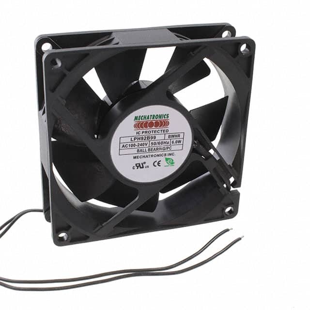 LPH92B99-BWHR-PC EC FAN AXIAL 92 X 92 X 25MM W/PA