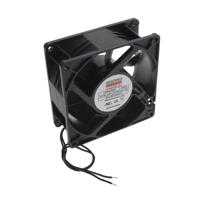LPH92A99-BWHR-PC EC FAN AXIAL 92 X 92 X 38MM W/PA