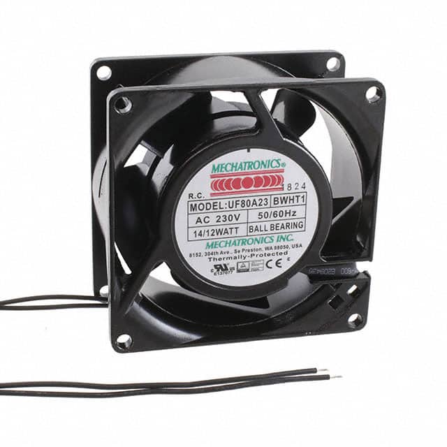 UF80A23-BWHR-T1 FAN AXIAL 80X38MM 230VAC WIRE