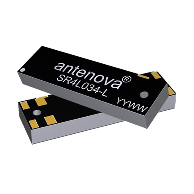 SR4L034-L The Antenova SR4L034-L is a PCB trace RF antenna designed for 3G and 4G applications. It offers a wide frequency range and surface mount capability.