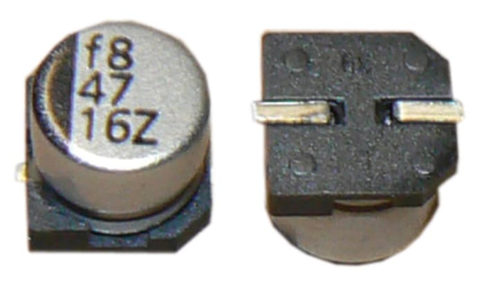 AVE476M25E16T-F The Cornell Dubilier AVE476M25E16T-F is a 47µF, 25V dc surface mount aluminium electrolytic capacitor from the AVE series. It operates within a temperature range of -40°C to +85°C.