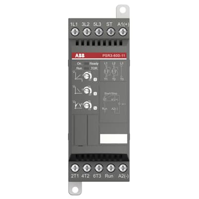 1SFA896103R1100 The ABB Power Electronics 1SFA896103R1100 is an open PSR series softstarter. It operates with a rated current of 3.4A and an operating voltage span of 208-600V AC.