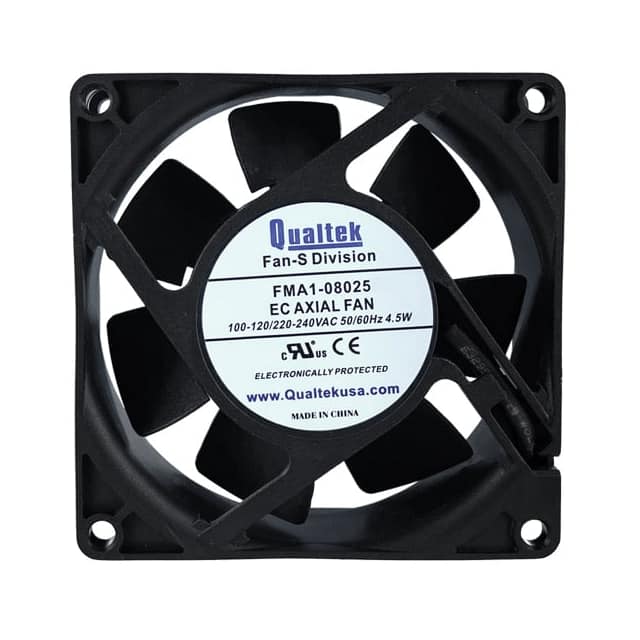 FMA1-08025WBHT12 EC FAN, 80X80X25MM, 2-BALL BEARI