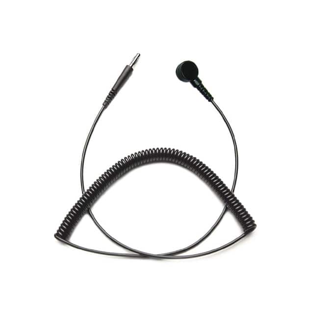 CC0038 6' COIL CORD, BLACK, 7MM