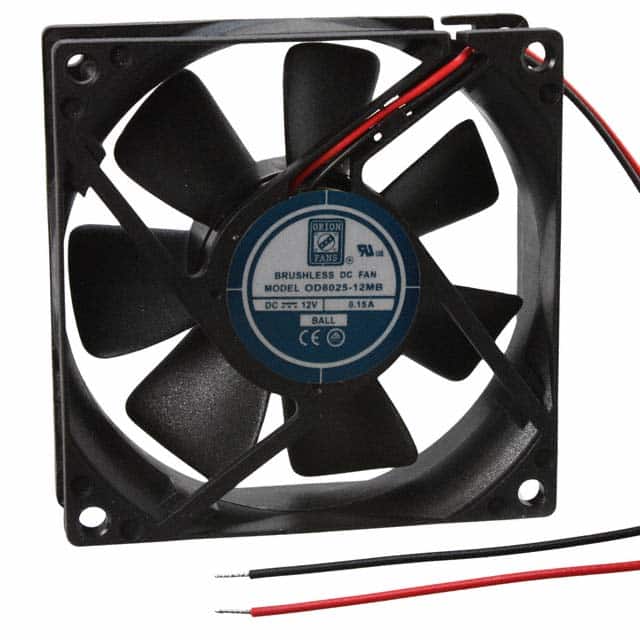 OD8025-12MB FAN AXIAL 80X25MM 12VDC WIRE