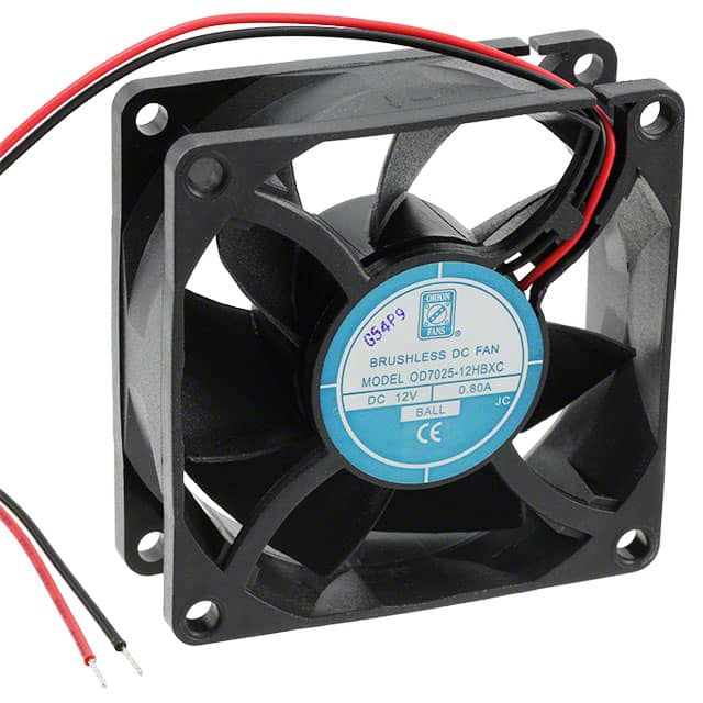 OD7025-12HBXC FAN AXIAL 70X25MM 12VDC WIRE
