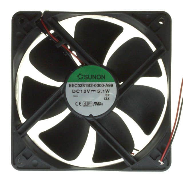 EEC0381B2-000U-A99 FAN AXIAL 120X38MM 12VDC WIRE