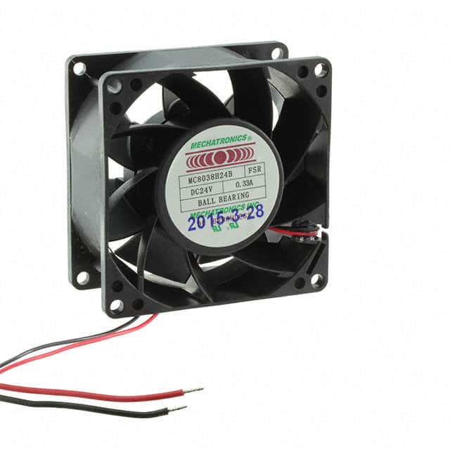 MC8038H24B-FSR FAN AXIAL 80X38MM 24VDC WIRE
