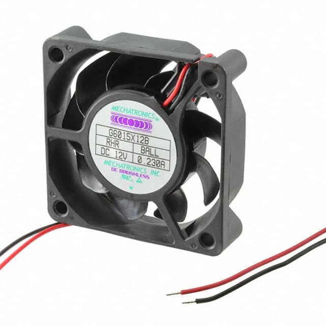G6015X12B-RHR-EM FAN AXIAL 60X15MM 12VDC WIRE