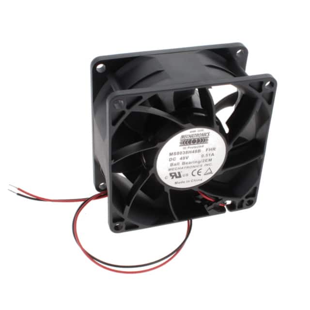 MS8038H48B-FHR-2EM FAN AXIAL 80X38MM 48VDC WIRE