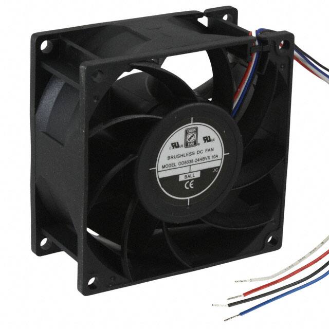 OD8038-24HBVXC10A FAN AXIAL 80X38MM 24VDC WIRE