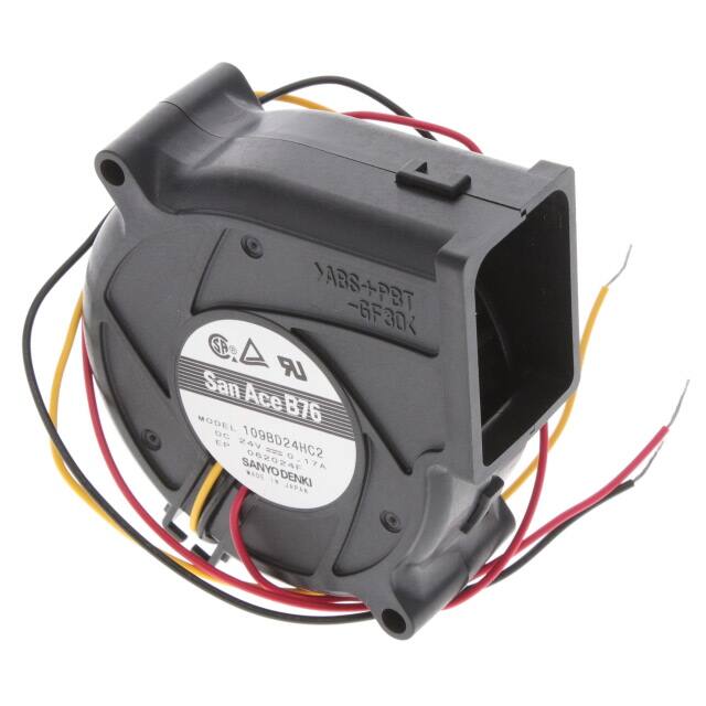 109BD24HC2 FAN BLOWER 76X30MM 24VDC WIRE