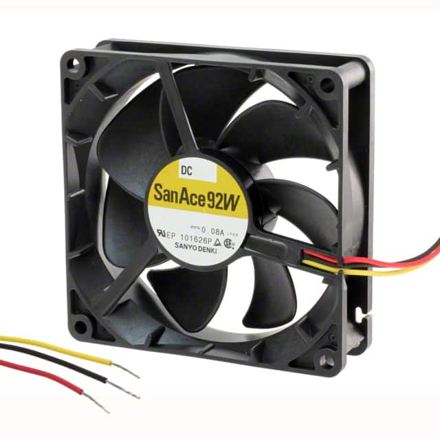 9WL0912P4J001 FAN AXIAL 92X25MM 12VDC WIRE