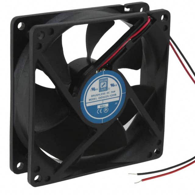 OD9225-12HSS FAN AXIAL 92.5X25MM 12VDC WIRE