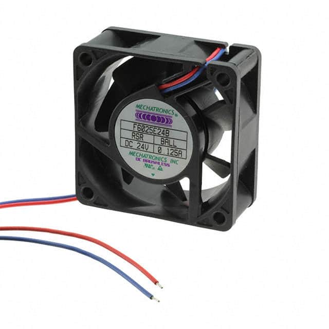 F6025E24B-RSR FAN AXIAL 60X25MM 24VDC WIRE