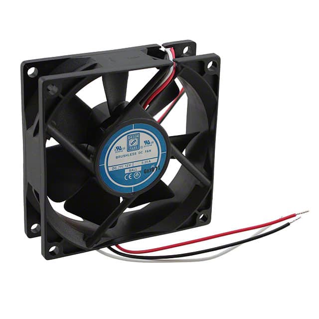 OD8025-12HB01A FAN AXIAL 80X25MM 12VDC WIRE