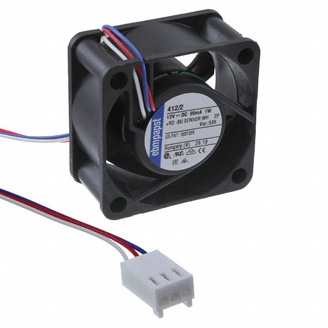 412/2-036 FAN AXIAL 40X20MM 12VDC WIRE