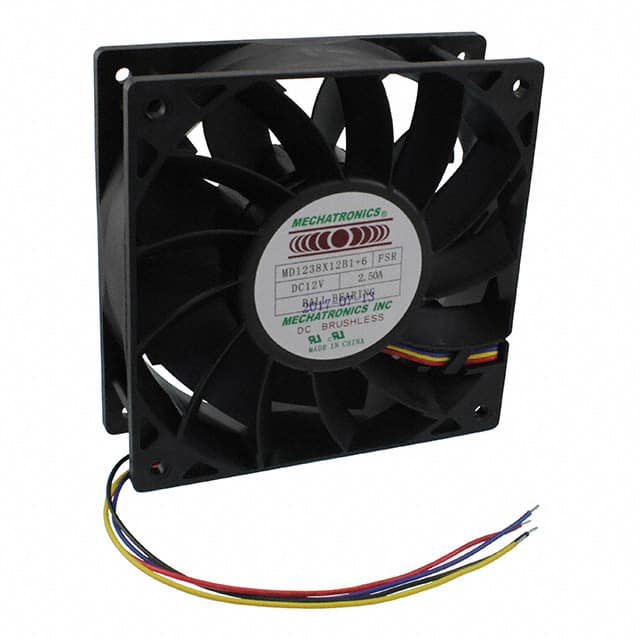 MD1238X12B1+6-FSR FAN AXIAL 120X38MM 12VDC WIRE