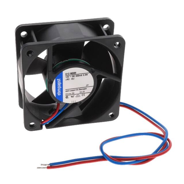 612NGHH FAN AXIAL 60X25.4MM 12VDC WIRE