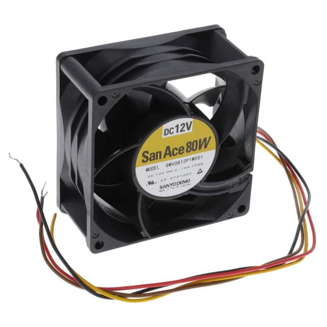 9WV0812P1M001 FAN AXIAL 80X38MM 12VDC WIRE