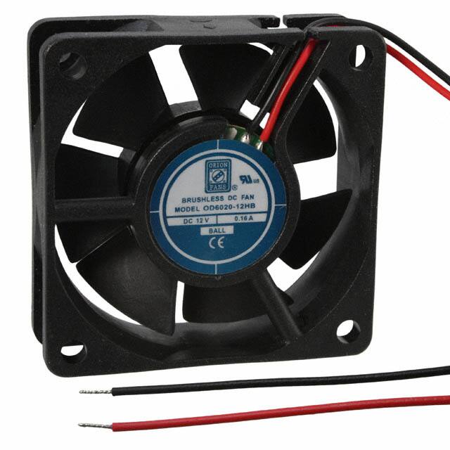OD6020-12HB FAN AXIAL 60X20MM 12VDC WIRE