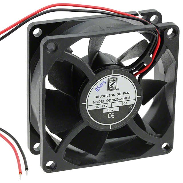 OD7025-24HHB FAN AXIAL 70X25MM 24VDC WIRE