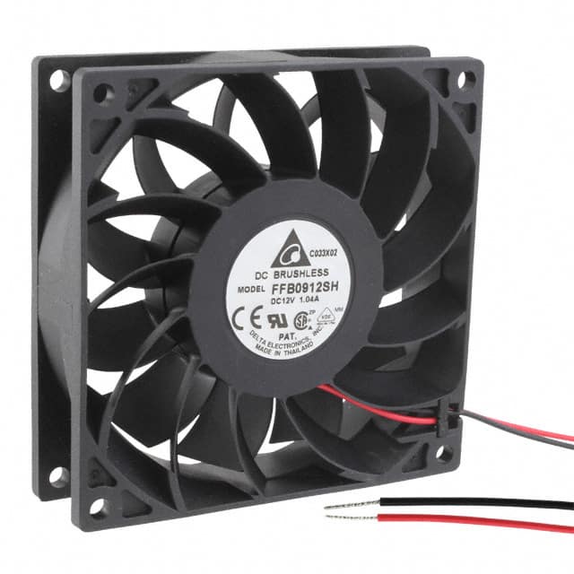 FFB0912SH FAN AXIAL 92X25.4MM 12VDC WIRE