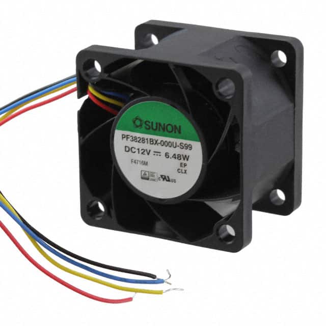 PF38281BX-000U-S99 FAN AXIAL 38X28MM 12VDC WIRE