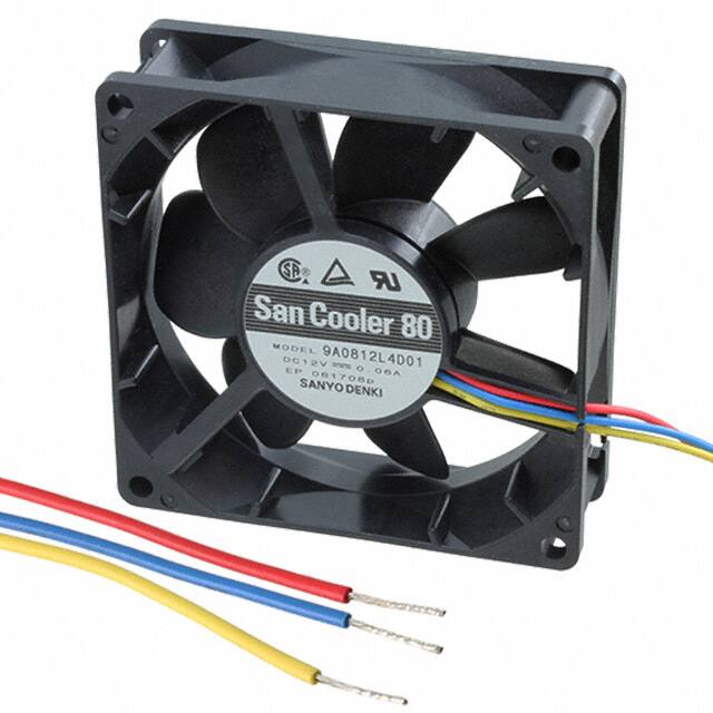 9A0812L4D01 FAN AXIAL 80X25MM 12VDC WIRE