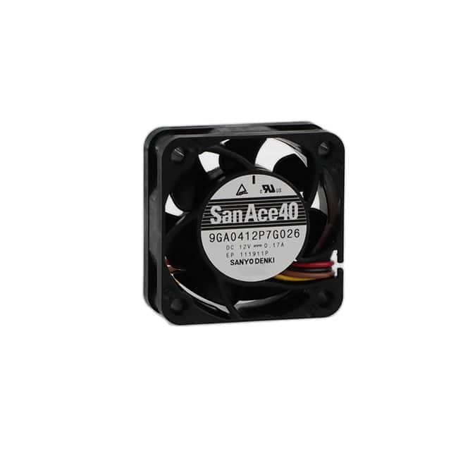9GA0412P7G026 FAN AXL 40X15.2MM 12VDC RECT