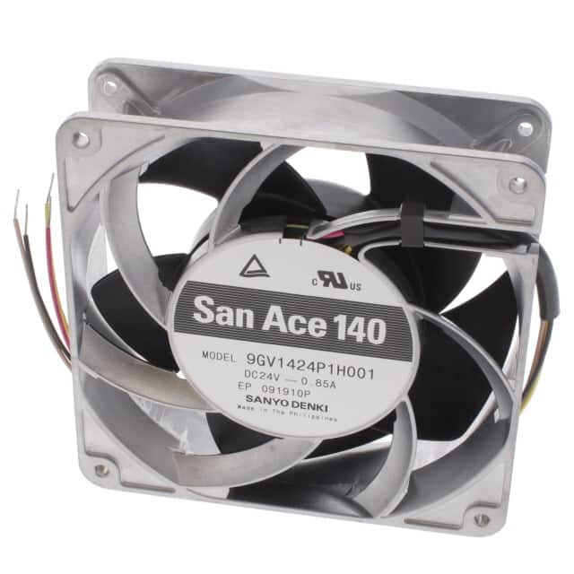 9GV1424P1H001 FAN AXIAL 140X38MM 24VDC WIRE