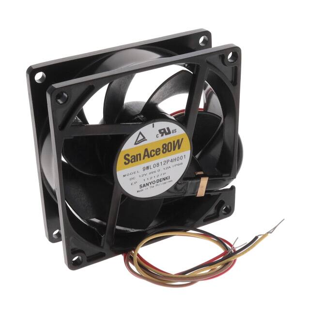 9WL0812P4H001 FAN AXIAL 80X25MM 12VDC WIRE
