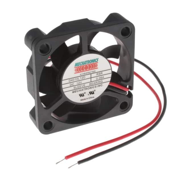 D4010L12D-RSR FAN AXIAL 40X10MM 12VDC WIRE