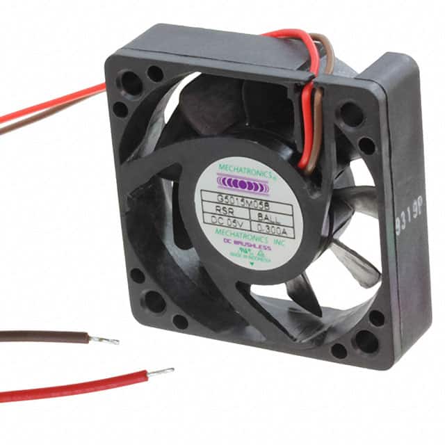 G5015M05B-RSR FAN AXIAL 50X15MM BALL 5VDC WIRE