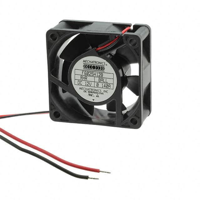 F6025H12B-RHR-EM FAN AXIAL 60X25MM 12VDC WIRE