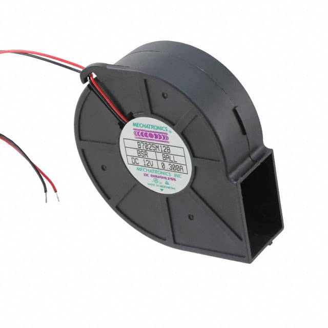 B7025M12B-BSR FAN BLOWER 69X25MM 12VDC WIRE