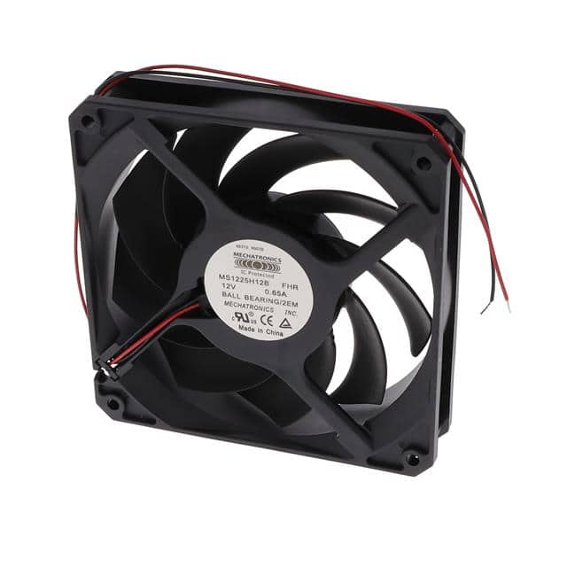MS1225H12B-FHR-2EM FAN AXIAL 120X25MM 12VDC WIRE