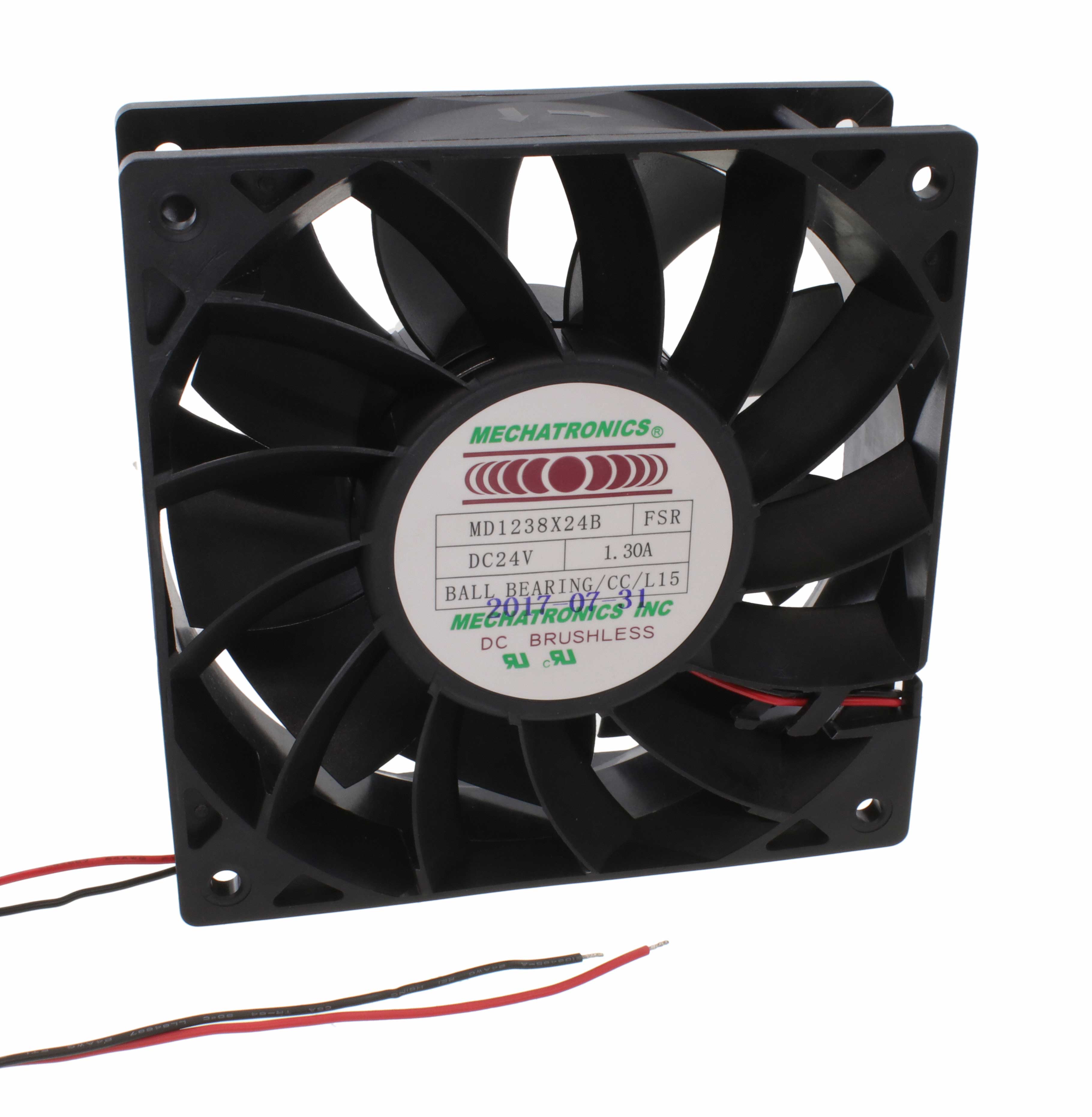 MD1238X24B-FSR-CC-L15 FAN AXIAL 120X38MM 24VDC WIRE