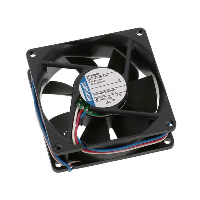 8412N/2GH FAN AXIAL 80X25.4MM 12VDC WIRE