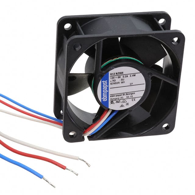 612N/2GH FAN AXIAL 60X25.4MM 12VDC WIRE