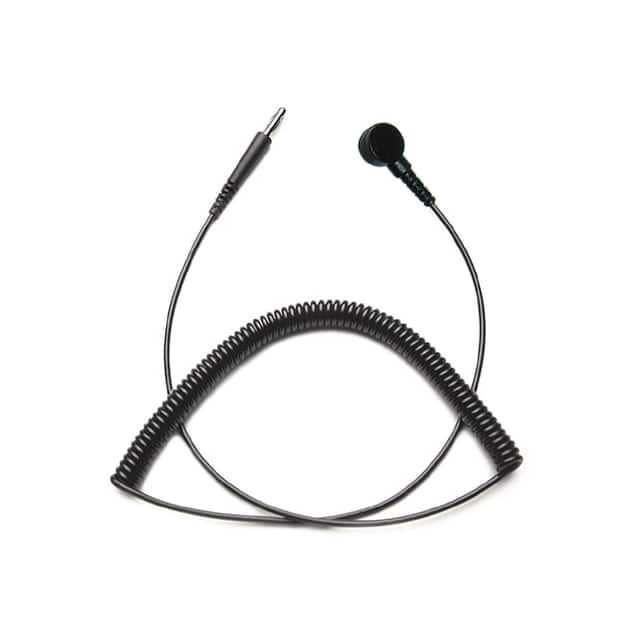 CC0044 12' COIL CORD, BLACK, 7MM