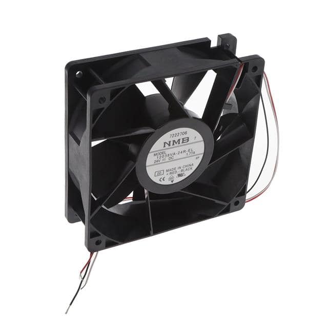 12038VA-24R-EL-00 FAN AXIAL 120X38MM 24VDC WIRE