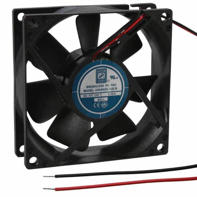 OD8025-12LB FAN AXIAL 80X25MM 12VDC WIRE